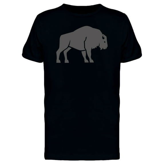 Bison Gray Silhouette T-Shirt Men -Image by Shutterstock, Male Large