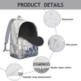 thumbnail image 4 of Retro Boho School Backpack for Students, Earthy Patterned Laptop Daypack with Double Zippers, Stylish and Practical Design, 4 of 5