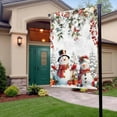 thumbnail image 3 of White Christmas Snowman Garden Flags for Outside Winter Holly Berry Double Sided Yard Flags Outdoor House Decoration, Small 12X18 Inch, Grey Snowflakes, 3 of 9