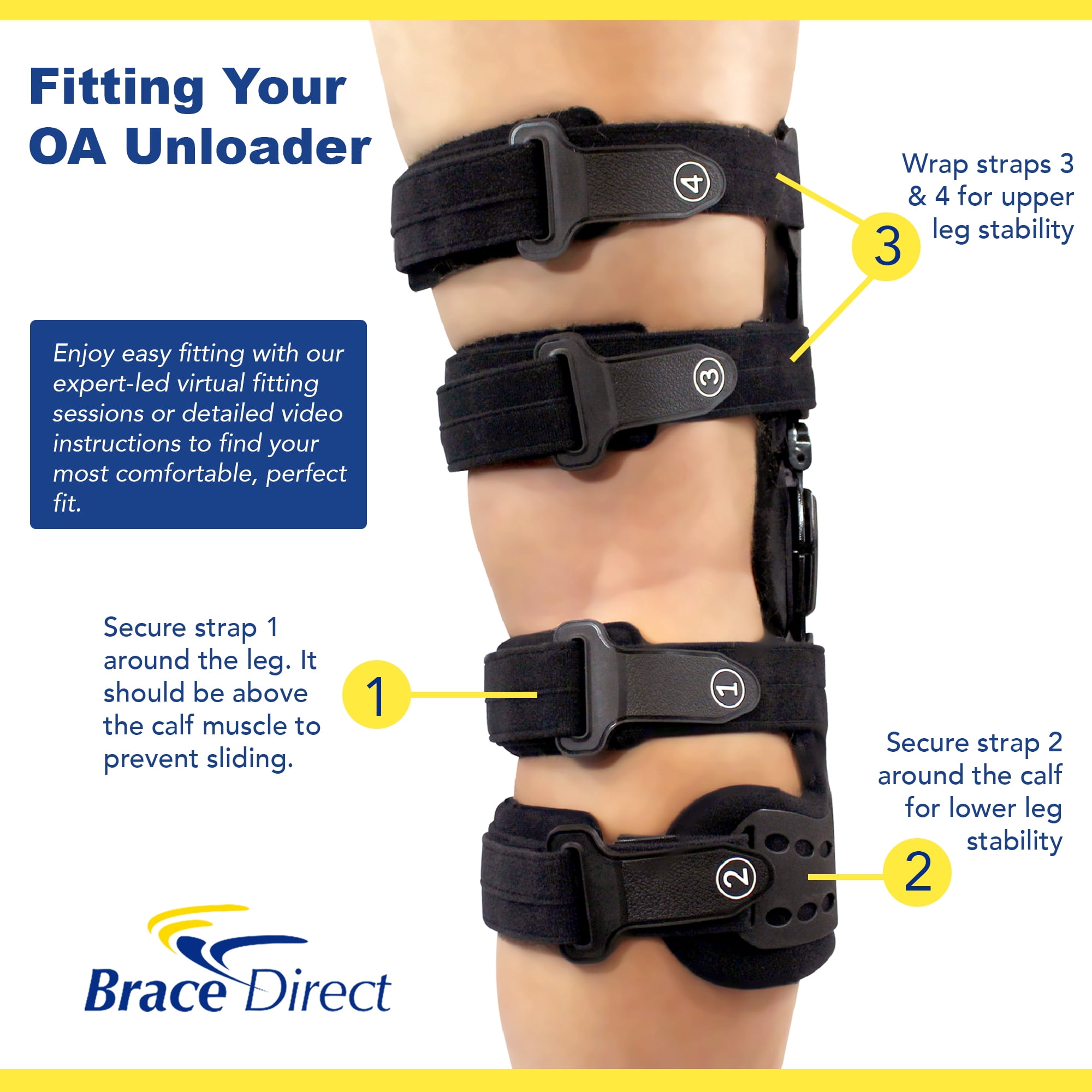 Brace Align KOAlign II OA Knee Brace L1843/L1851 – Unloader Support for Osteoarthritis Pain Relief and Mobility