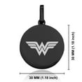 thumbnail image 2 of Stainless Steel Wonder Woman Round Medallion Pendant Necklace, 2 of 3