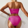 thumbnail image 4 of JoveMarine Womens Bikini Set Solid Color Split Two Piece Sport Swimsuit Athletic Swimwear with Padded Cups for Pool,Hot Pink M, 4 of 6