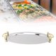thumbnail image 5 of Bandeja De Acero Inoxidable Con Asa, Plato Para Bebidas De Té, Bandeja De Servicio, Plato Decorativo Para Servir Postre, Fruta, Refrigerio, Cafetería, Banquete, Fiesta, 5 of 7