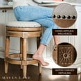 thumbnail image 2 of Open Box Maven Lane Pullman Bar Stool, Weathered Oak, Counter Height (2 Pack), 2 of 6