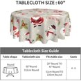 thumbnail image 4 of Merry Christmas Tablecloth Xmas Round Tablecloth 60 Inch Holiday Washable Table Cloth Cover for Farmhouse Outdoor Picnic Home Kitchen Party Decor, 4 of 6