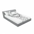 thumbnail image 3 of Tribal Bedding Set with Sheet & Covers, Minimalist Boho Style Form Folkloric Image, Printed Bedroom Decor 2 Shams, 4 Sizes, Black White, by Ambesonne, 3 of 3