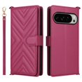thumbnail image 2 of For Google Pixel 9 Pro XL Diamond Pattern PU Leather Wallet Case Magnetic Flip Cover Multi-Card Slots Pocket Kickstand With Detachable Shoulder Strap And Wrist Strap,Wine red,For Pixel 9 Pro XL, 2 of 10