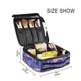 thumbnail image 3 of FORMRS Travel Makeup Bag Large Capacity Train Case Cosmetic Organizer with Adjustable Dividers, Cat Walking in Street, 3 of 8