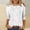 #0300-White, variant on Neewe Womens 3/4 Sleeve Shirts Summer Crewneck T-Shirts Loose Basic Tops Comfy Fabric Tops for Women