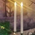thumbnail image 2 of Flameless Taper Candles with Remote Timer Battery Operated Window Candles with Flickering Flame LED Handheld Taper Candlesticks for Christmas Church Fireplace Wedding Party Decorations 2 Pack, 2 of 5
