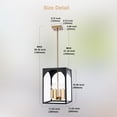 thumbnail image 3 of Melucee 4-light Outdoor Pendant Light for Porch, Black Brass Outdoor Hanging Light Fixture with E12 Light Holder, 3 of 7