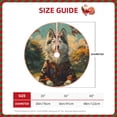 thumbnail image 2 of Sikiie Forest Maple Leaf Husky Nativity Christmas Tree Skirt, Jesus Christian Winter Holiday Tree Mat Decoration(30-48IN)36", 2 of 6