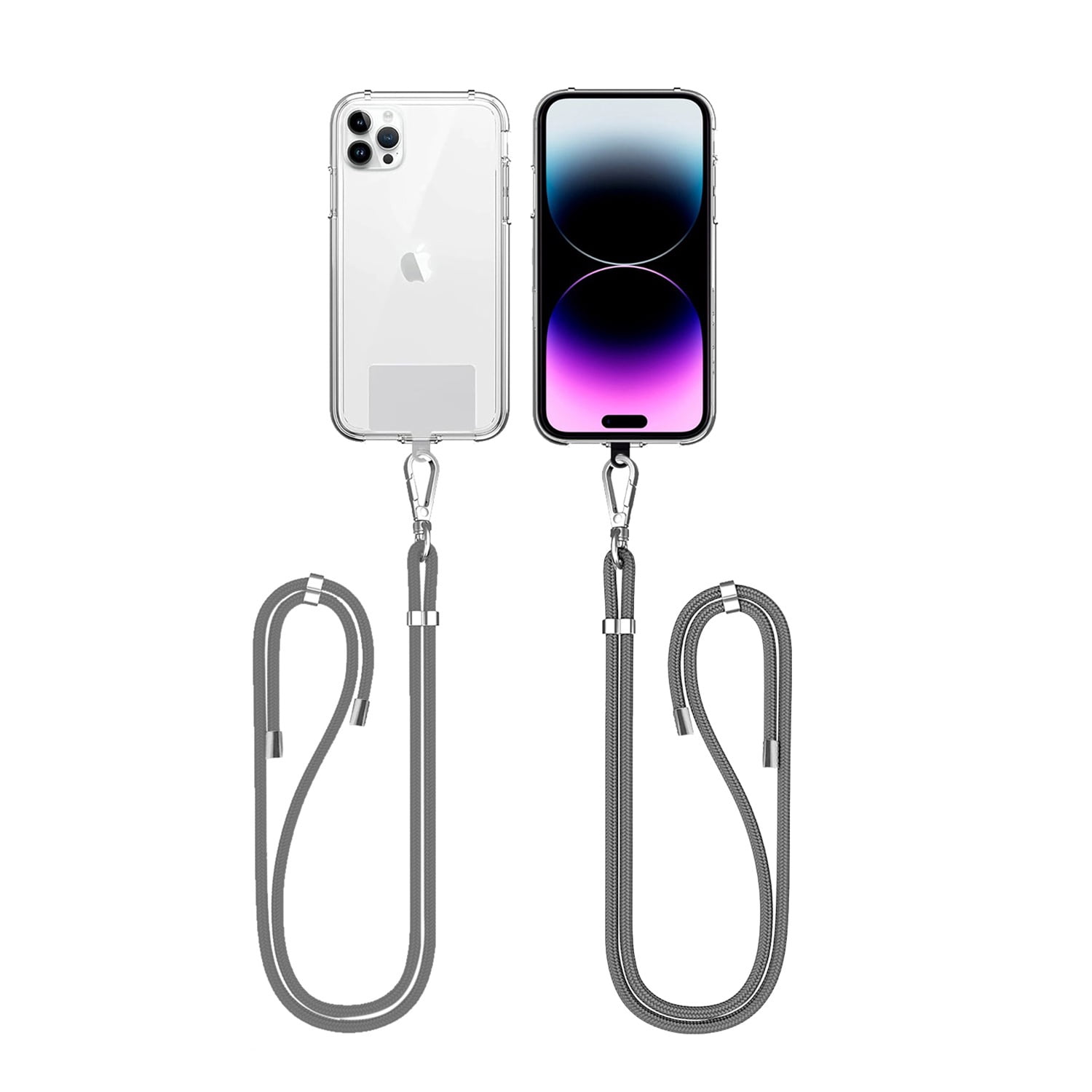 Phone Wrist Strap with Card Storage Sleeve - Grey