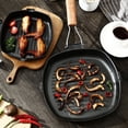 thumbnail image 5 of WE-POLUJ Large Nonstick Grilling Pans Foldable Dish Pans Steak Pans Refined Iron Texture Suitable for Stovetops Easy Cooking, 5 of 9