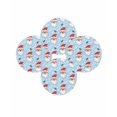 thumbnail image 7 of 15 Inch Round Placemats Set of 4, Merry Christmas Non Slip Heat Insulation PP Table Mats, Santa Claus Xmas Winter Leaves Snowflake Sky Blue Washable Place Mats for Kitchen Dining Party Table Decor, 7 of 7