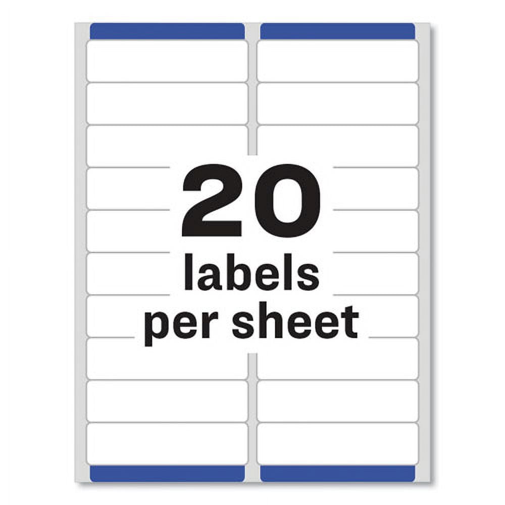 Easy Peel White Address Labels W/ Sure Feed Technology, Inkjet Printers, 1 X 4, White, 20/sheet, 25 Sheets/pack | Bundle of 2 Packs