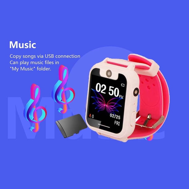 Xihbxyly Ofertas de Vacaciones Reloj Inteligente S6 para Niños En Reproductor de Música, Despertador, Cámara, Calendario, Reloj En Juegos, Regalo de Cumpleaños