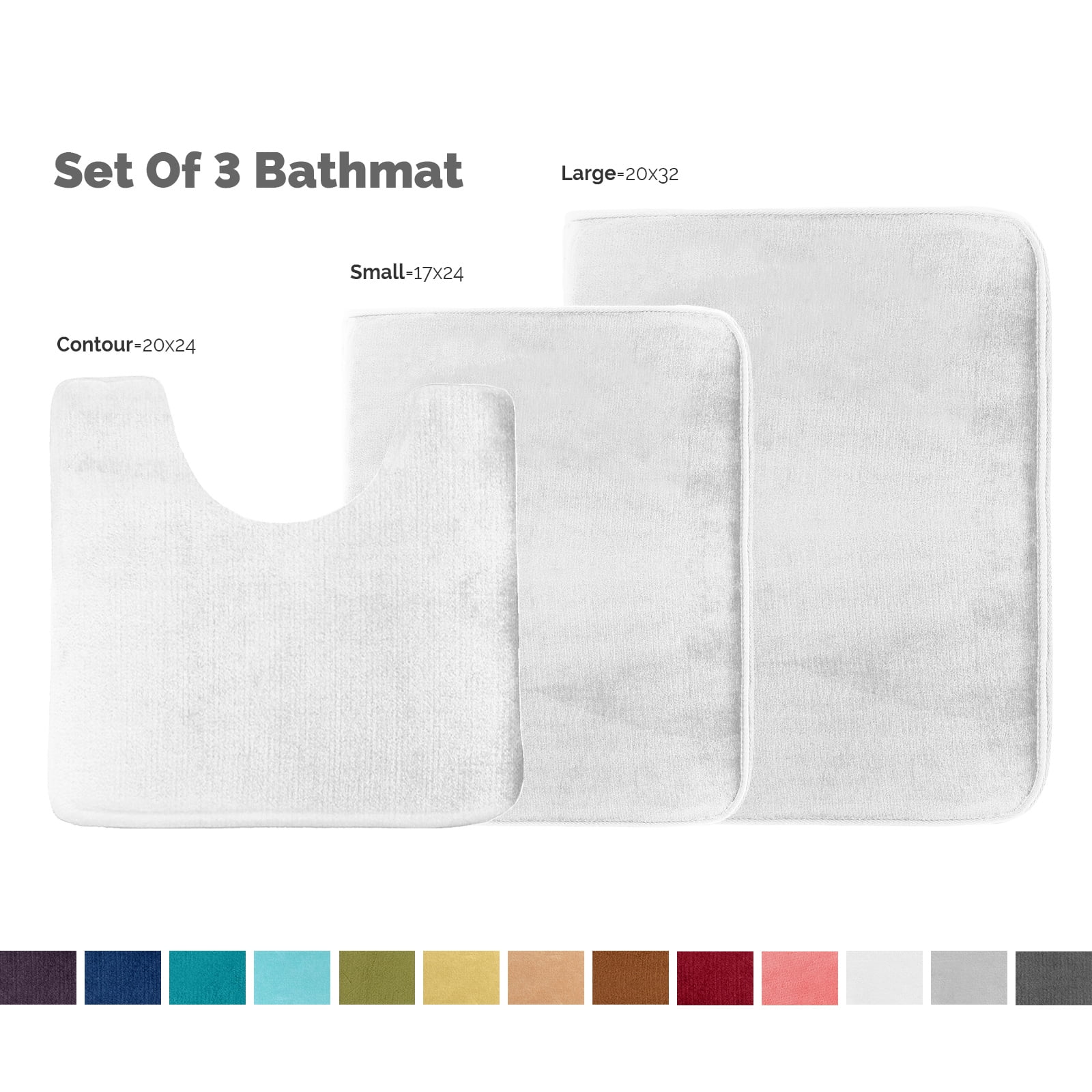 large white bath rug