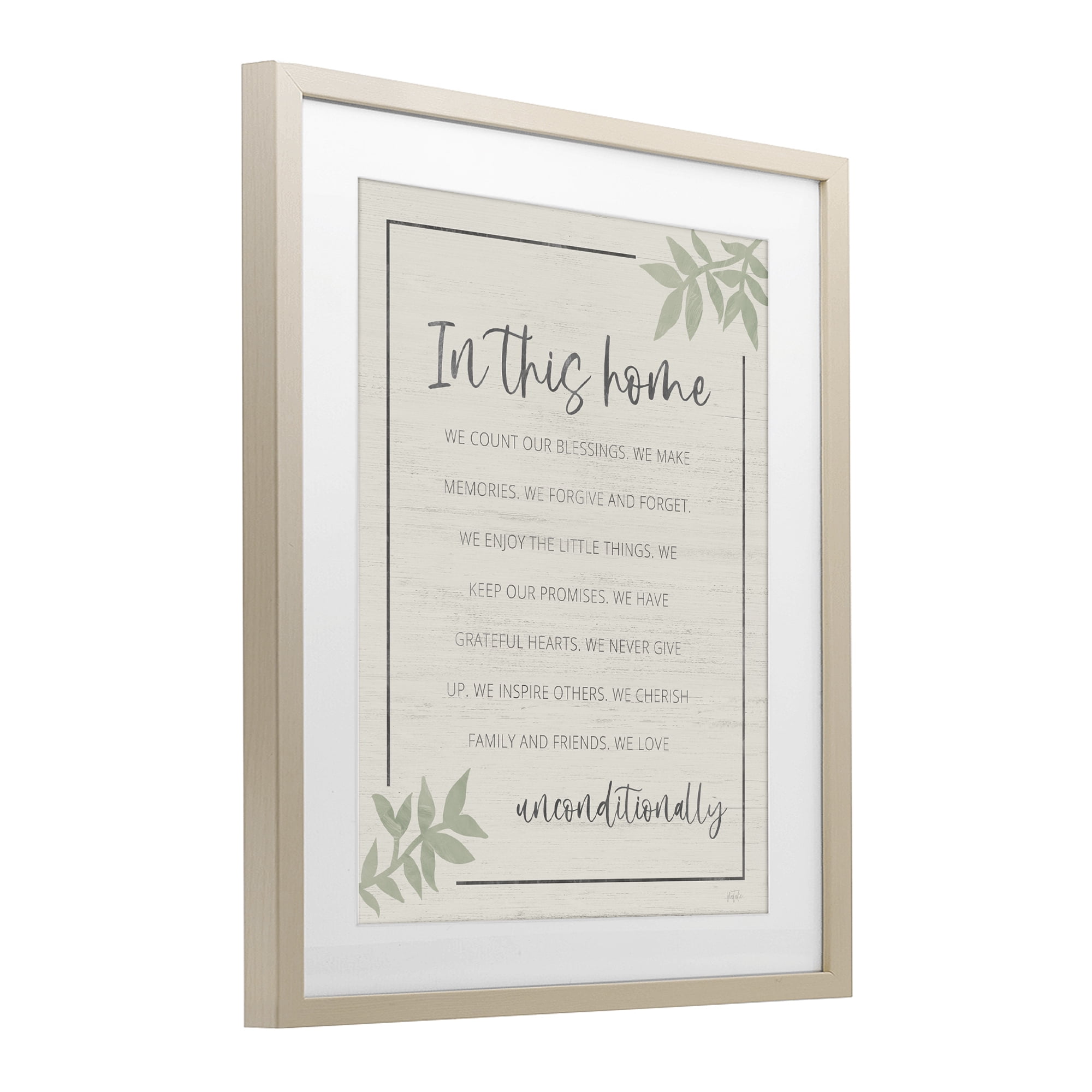 Stupell Industries We Love Unconditionally Birch Framed Print Under Glass, design by Natalie Carpentieri