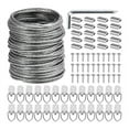 thumbnail image 1 of 100 Pcs Picture Hanging Wire Kit, 100 Feet Heavy Duty Wire Picture Hanging for Photo Mirror Frame Artwork, 1 of 6