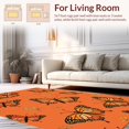 thumbnail image 2 of ODIKA 6' Machine Washable Non-Slip Area Rug, Papillon Accent With Nature Inspired Winged Artwork High Traffic Rug, Orange, 284063, 2 of 7