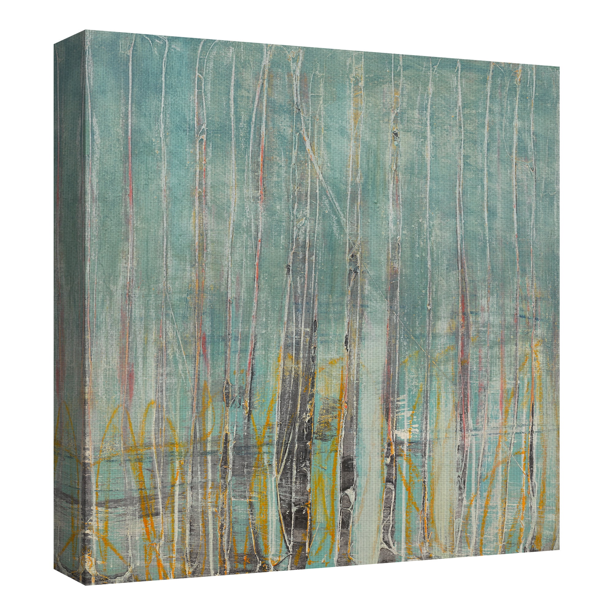 Masterpiece Art Gallery Tunnel Vision 2 Green Abstract By Brenna Harvey Canvas Art Print 24" x 24"