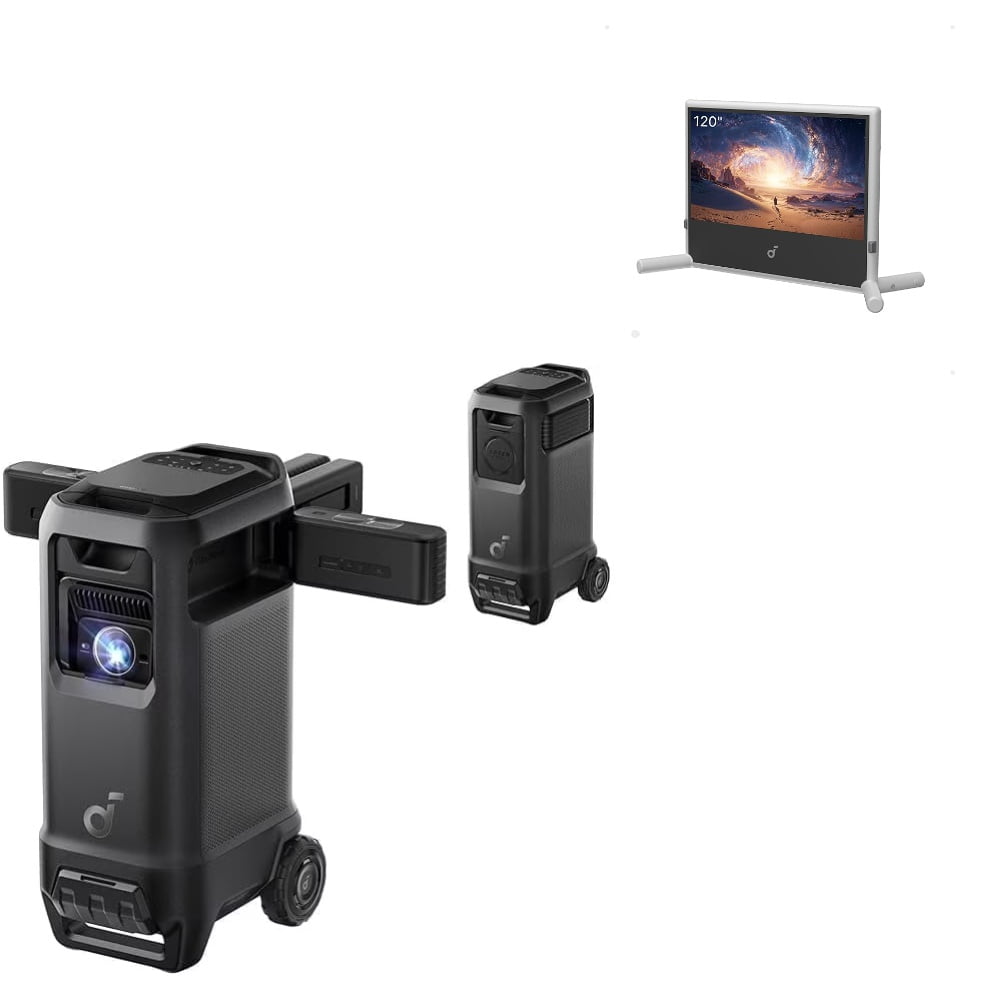 Soundcore Nebula X1 Pro 4K Outdoor Projector, Triple Laser, 3500 ANSI Lumens, Spatial Sound, 56000:1 Contrast, Optical Zoom,with 120''inflatbal screen