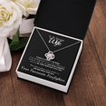 thumbnail image 3 of To My Wife Home-Filled From Your Firefighter - Love Knot Necklace - Gift Box Included - 14K White Gold / 18K Yellow Gold, 3 of 5