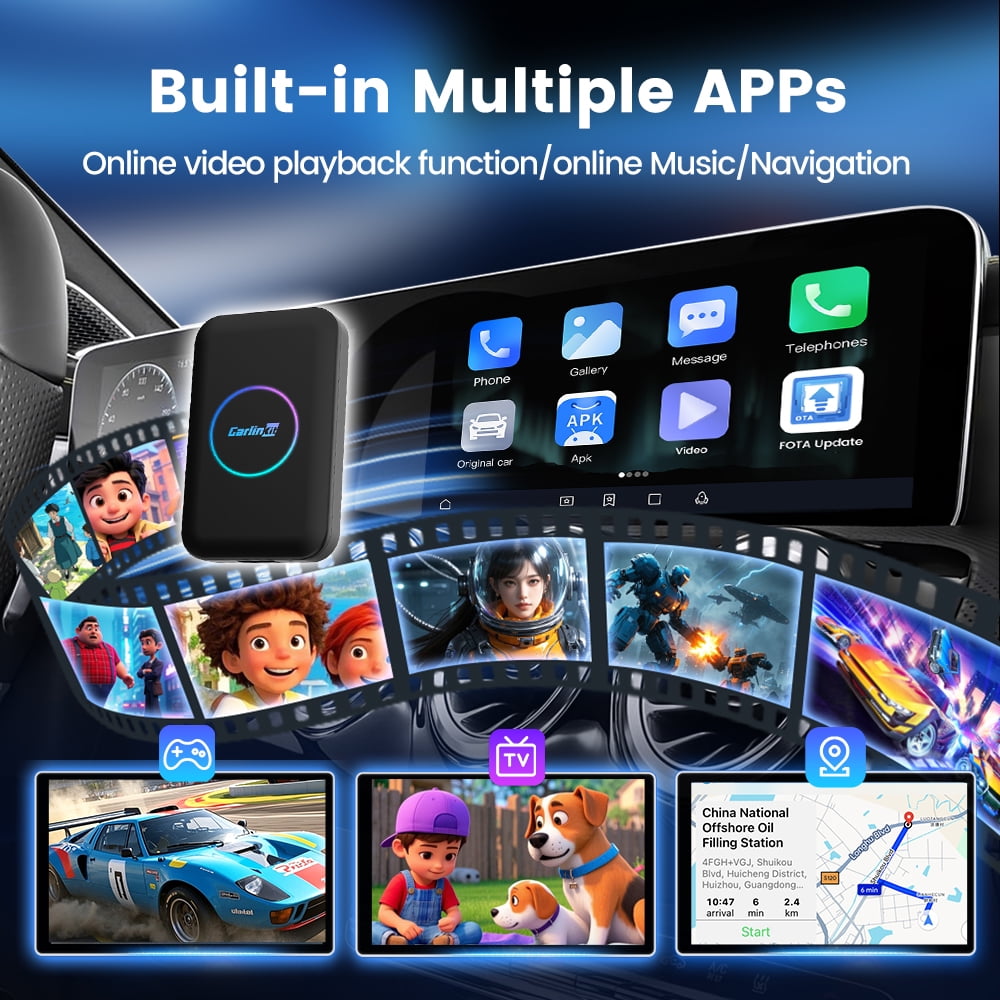 Carlinkit Tbox Lites Upgraded AI Box, 4 in 1 Wireless