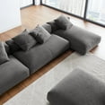 thumbnail image 2 of 4 pcs Modular Sofa and Ottoman Sectional, Dark Gray, Fabric, Living Room Lounge Cafe Lobby Hospitality Restaurant, Modern Contemporary, HB37444, 2 of 15