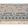 thumbnail image 3 of Allstar Rugs 2' 0" x 6' 11" Beige Traditional Persian Themed Polypropylene Runner with a Dark Cyan Heriz Design and Powder Blue Accents. Flatweave in Turkey., 3 of 8