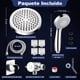 thumbnail image 2 of Regaderas para Baño,Cabezal de Ducha Fija de Lluvia de Alta Presión+Ducha de Mano,Ángulo Ajustable Alcachofa Ducha con Filtro y Manguera 1.5m,Fácil de Instalar, Aumente la Presión, Ahorre Agua, 2 of 8