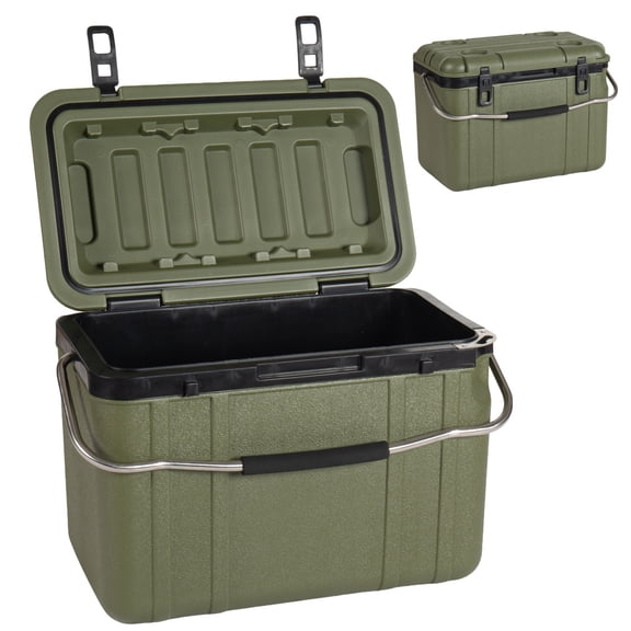 FENGFAN 20 Quart Green Insulated Cooler Ultra Light Hard Shell Ice Chest 1 Pack