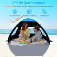 thumbnail image 4 of Gorich Easy Pop Up Beach Tent for 3-4 Person, UPF 50+ UV Protection Beach Umbrella Sun Shelter, Portable Lightweight Cool Cabana Shade with Easy Foldable & Instant Setup, 4 of 7