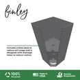 thumbnail image 3 of Bloem Finley 20" Tall Tapered Recycled Plastic Planter, Indoor/Outdoor, Peppercorn, 3 of 5
