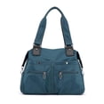 thumbnail image 1 of Bolso de hombro de nailon resistente al agua y de gran capacidad con múltiples bolsillos, bolso de mano utilitario con bolsillos y compartimentos para mujer, 1 of 5