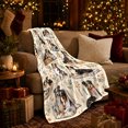 thumbnail image 3 of Australian Shepherd Dog Lover, Playful Pet Portrait Pattern, Warm Flannel Blanket for Living Room and Bedroom, Dog Lovers Thanksgiving Gift, Pet Lover Home Decor, 3 of 9