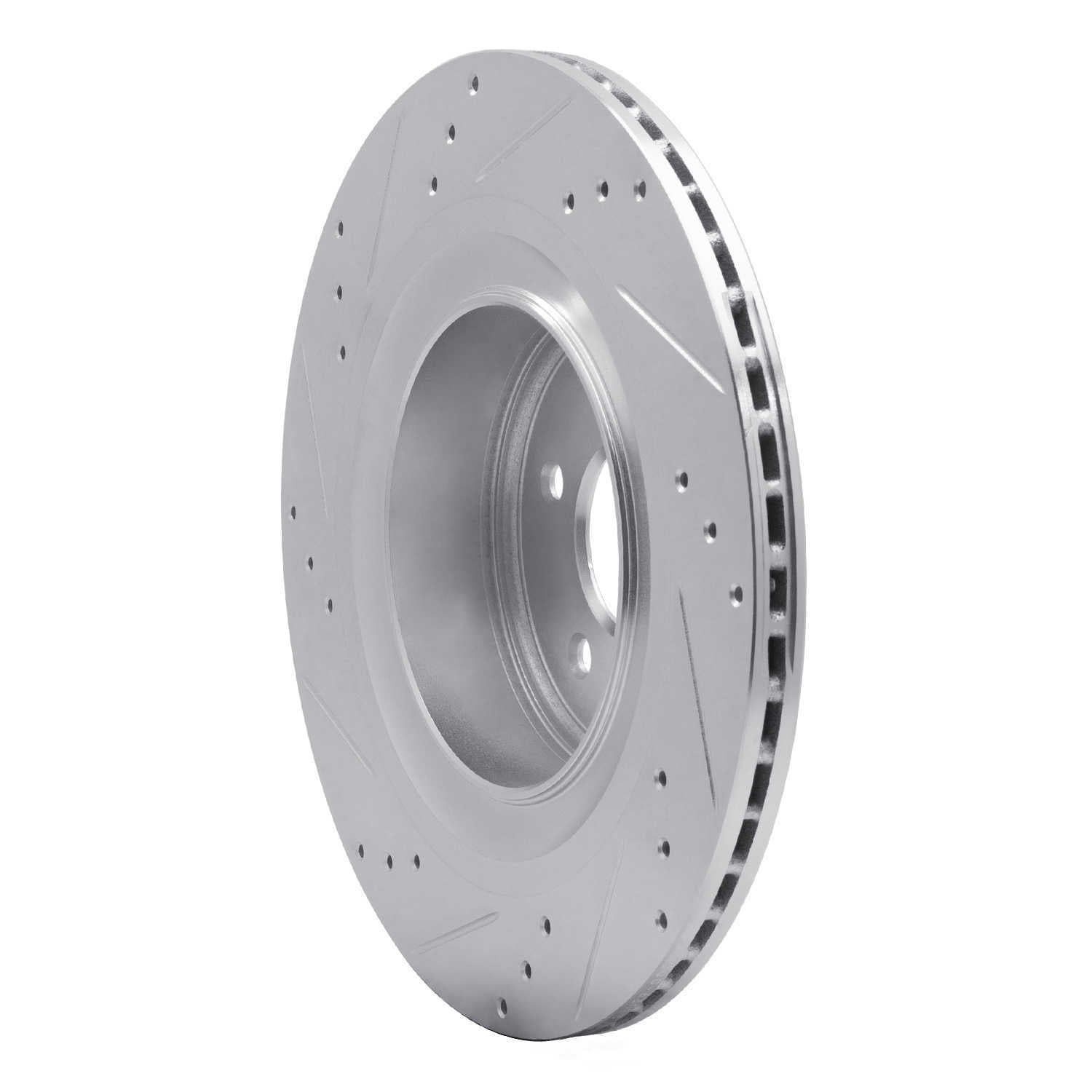 Dynamic Friction Company 631-68013R DFC Brake Rotor - Drilled And Slotted - Silver