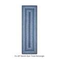 thumbnail image 7 of Homespice Denim Premium Jute Braided Stair Tread 8" x 28" (Set of 13) Rectangular Blue Reversible, Natural Jute Yarn Rustic, Country, Primitive, Farmhouse Style, 7 of 7