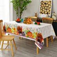 thumbnail image 2 of Rectangle Fall Thanksgiving Tablecloth - Pumpkin Turkey Decorative Holiday Table Cloth, Waterproof and Washable Table Cover for Party Kitchen Dining Room, 60 x 84 Inch, 2 of 6