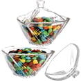 thumbnail image 5 of 2 Pack Glass Candy Dish with Lid, Clear Covered Candy Bowl, Retro European Candies Jar for Home Kitchen Office Table Halloween$$Home Decor, Kitchen, & Other, 5 of 8