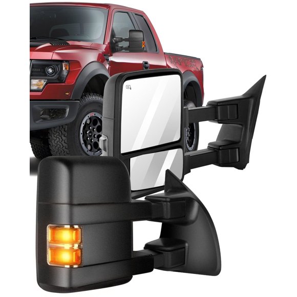 ECCPP Towing Mirrors for 1999 2000 2001 2002 for Ford for F250 for F350 for F450 for F550 Super Duty Power Heated Pickup Pair Mirrors