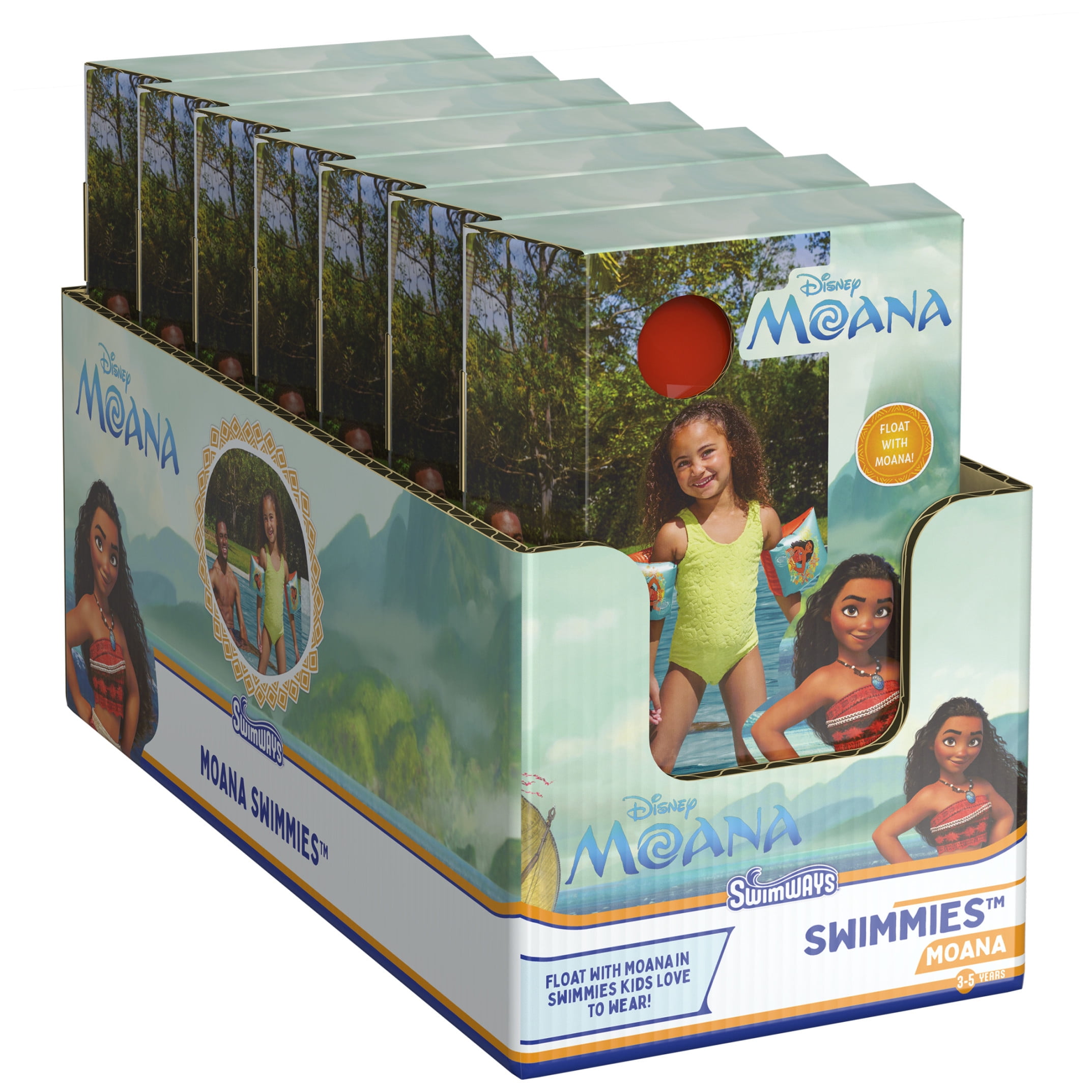 SwimWays Disney Moana Swimmies (Unisex), Arm Floaties for Kids Age 3-5