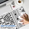 thumbnail image 4 of Long Mouse Pads for Desk,Black Geometric Striped Pattern Desk Mats on Top Of Desks, Desk Mouse Pad Extra Large with 3mm Non-Slip Base and Stitched Edge for Gaming,Office,Work,Home 31.5"x11.8", 4 of 6