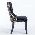 thumbnail image 5 of 2-Piece High-End Tufted Dining Chairs - Modern Velvet Upholstered with Solid Wood Legs & Nailhead Trim, Contemporary Set,Black, 5 of 21