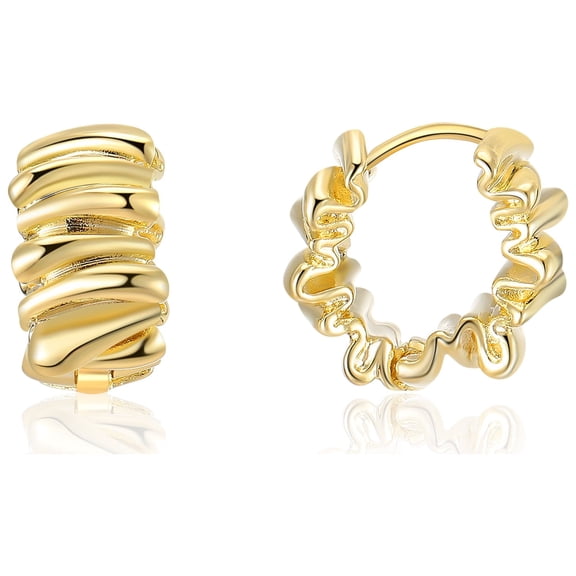 Mytys Hoop Earrings Gold Chunky Earring Jewelry Gifts for Women