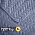 thumbnail image 4 of Juego de Edredón Maple&Stone Mineral Azul Ultrasonido Chevron para Cama Individual, 4 of 6