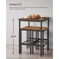 thumbnail image 6 of VASAGLE Bar Table Small Kitchen Table High Top Pub Table for Dining Kiichen Room Study Rustic Brown and Black, 6 of 7