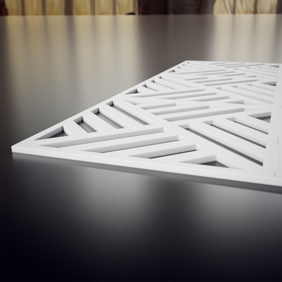 Ekena Millwork 15 3/8"W x 15 3/8"H x 3/8"T Medium Allen Decorative Fretwork Wall Panels in Architectural Grade PVC