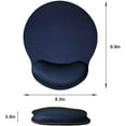 thumbnail image 6 of Mouse Pad with Wrist Support, Ergonomic Mouse Pad with Memory Foam Wrist Rest Cushion, Non-Slip Rubber Base Gaming Mice Pad for Home Office Computer Laptop, Navy Blue, 6 of 14